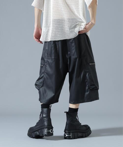 DANKE SCHON（ダンケシェーン）の「DankeSchon/ダンケシェーン/COATING BAGGYCARGO SHORTS（カーゴパンツ・メンズ・ブラック・L/M）」の9枚目の写真