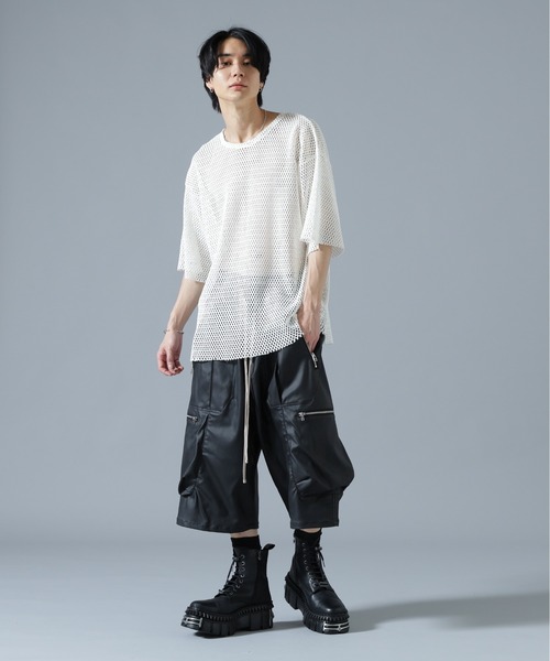 DANKE SCHON（ダンケシェーン）の「DankeSchon/ダンケシェーン/COATING BAGGYCARGO SHORTS（カーゴパンツ・メンズ・ブラック・L/M）」の5枚目の写真