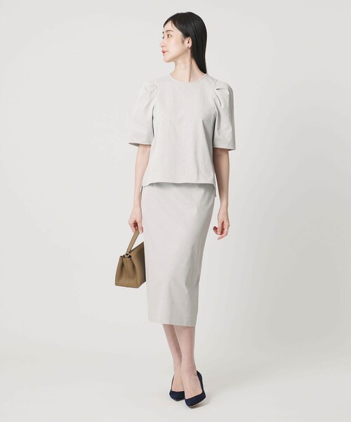 UNITED ARROWS（ユナイテッドアローズ）の「RIRANCHA ツイル ブラウス ‐ウォッシャブル‐（シャツ/ブラウス・レディース・ネイビー/ライトブルー/ライトグレー・FREE）」の7枚目の写真