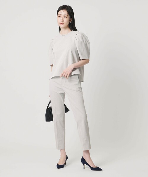 UNITED ARROWS（ユナイテッドアローズ）の「RIRANCHA ツイル ブラウス ‐ウォッシャブル‐（シャツ/ブラウス・レディース・ネイビー/ライトブルー/ライトグレー・FREE）」の6枚目の写真