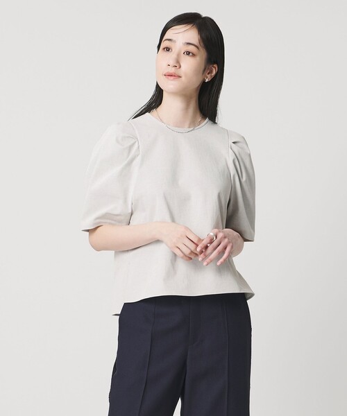 UNITED ARROWS（ユナイテッドアローズ）の「RIRANCHA ツイル ブラウス ‐ウォッシャブル‐（シャツ/ブラウス・レディース・ネイビー/ライトブルー/ライトグレー・FREE）」の5枚目の写真