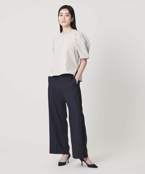 UNITED ARROWS（ユナイテッドアローズ）の「RIRANCHA ツイル ブラウス ‐ウォッシャブル‐（シャツ/ブラウス・レディース・ネイビー/ライトブルー/ライトグレー・FREE）」の4枚目の写真