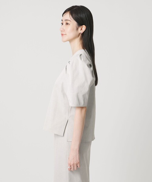 UNITED ARROWS（ユナイテッドアローズ）の「RIRANCHA ツイル ブラウス ‐ウォッシャブル‐（シャツ/ブラウス・レディース・ネイビー/ライトブルー/ライトグレー・FREE）」の18枚目の写真