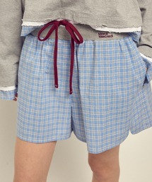 Mardi Mercredi（マルディメクルディ）の「COTTON SHORTS CHECK CONTRAST WAISTBAND / コットン ショートパンツ チェック コントラスト ウエストバンド（その他パンツ）」