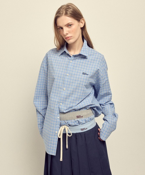 Mardi Mercredi(マルディメクルディ)の「COTTON SHORTS CHECK CONTRAST WAISTBAND / コットン ショートパンツ チェック コントラスト ウエストバンド(その他パンツ・レディース・ブルー/ネイビー・FREE)」の19枚目の写真