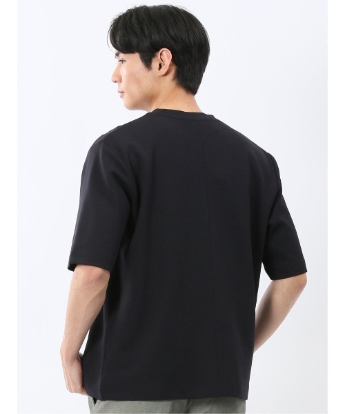TAKA-Q(タカキュー)の「【ストレッチ ロンT インナー】タカキュー アムンゼン クルーネック 5分袖 Tシャツ(Tシャツ/カットソー・メンズ・ネイビー/ホワイト・LARGE/MEDIUM/X-LARGE)」の15枚目の写真