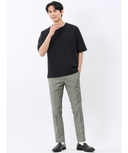 TAKA-Q(タカキュー)の「【ストレッチ ロンT インナー】タカキュー アムンゼン クルーネック 5分袖 Tシャツ(Tシャツ/カットソー・メンズ・ネイビー/ホワイト・LARGE/MEDIUM/X-LARGE)」の17枚目の写真