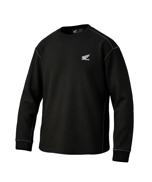 PHYPS MOTORCYCLE(フィップスモーターサイクル)の「H-Tech ワッフル ロングスリーブ ブラック(Tシャツ/カットソー・レディース・その他・MEDIUM/LARGE/X-LARGE/SMALL)」の1枚目の写真