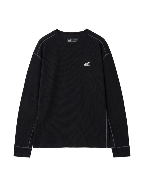 PHYPS MOTORCYCLE(フィップスモーターサイクル)の「H-Tech ワッフル ロングスリーブ ブラック(Tシャツ/カットソー・レディース・その他・MEDIUM/LARGE/X-LARGE/SMALL)」の2枚目の写真