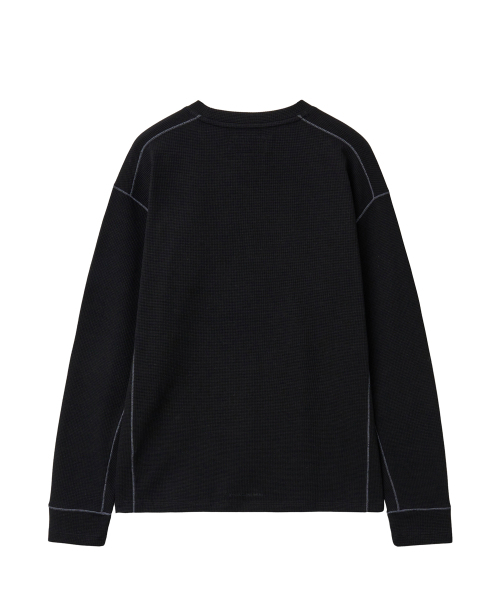 PHYPS MOTORCYCLE(フィップスモーターサイクル)の「H-Tech ワッフル ロングスリーブ ブラック(Tシャツ/カットソー・レディース・その他・MEDIUM/LARGE/X-LARGE/SMALL)」の3枚目の写真