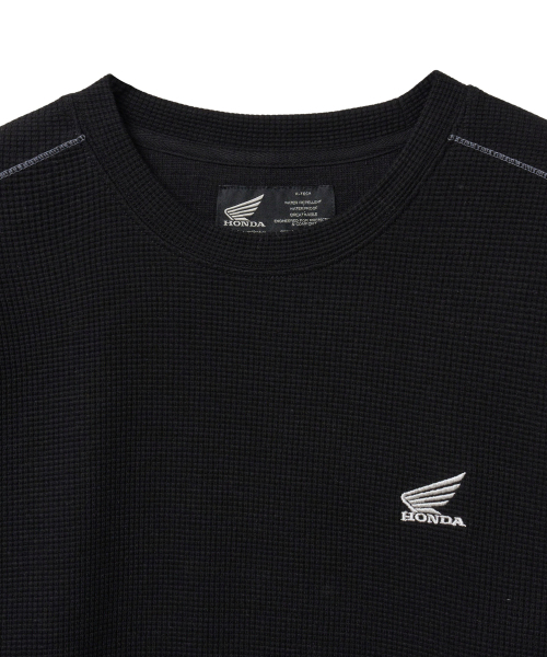 PHYPS MOTORCYCLE(フィップスモーターサイクル)の「H-Tech ワッフル ロングスリーブ ブラック(Tシャツ/カットソー・レディース・その他・MEDIUM/LARGE/X-LARGE/SMALL)」の4枚目の写真