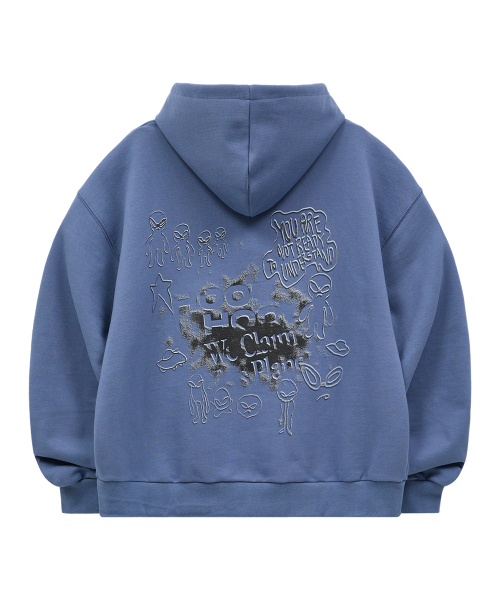 HOODHOOD(フッドフッド)の「ドゥドゥルエイリアン フードパーカー ジップアップ ダストブルー(パーカー・メンズ・その他・1/2)」の6枚目の写真
