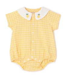 petit main（プティマイン）の「フルーツ衿ロンパース（ロンパース）」