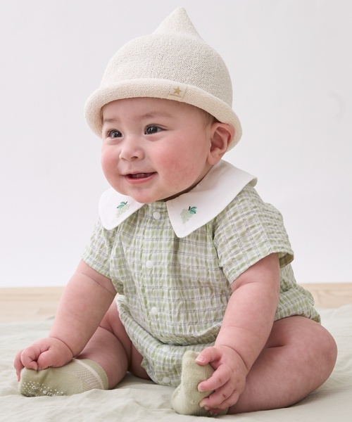 petit main(プティマイン)の「フルーツ衿ロンパース(ロンパース・キッズ・イエロー/グリーン/レッド・80cm/70cm)」の2枚目の写真