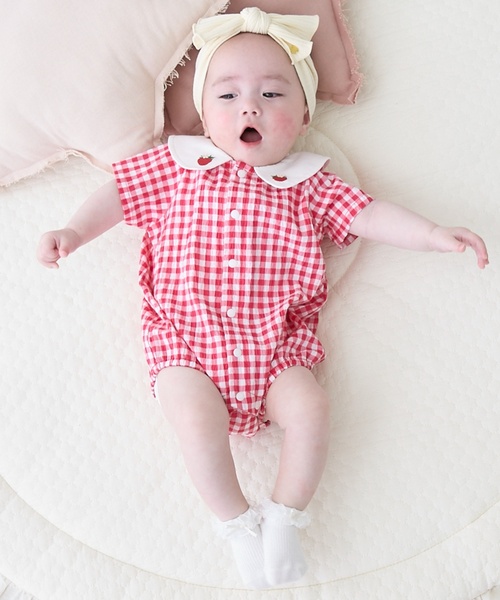 petit main(プティマイン)の「フルーツ衿ロンパース(ロンパース・キッズ・イエロー/グリーン/レッド・80cm/70cm)」の15枚目の写真