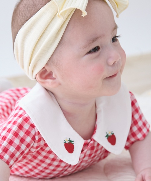 petit main(プティマイン)の「フルーツ衿ロンパース(ロンパース・キッズ・イエロー/グリーン/レッド・80cm/70cm)」の16枚目の写真