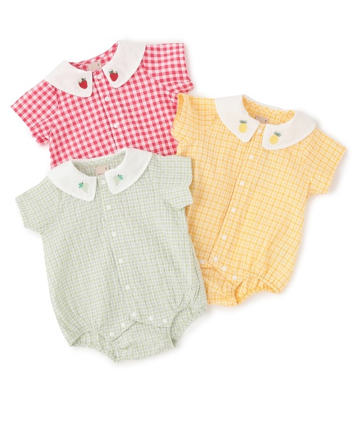 petit main(プティマイン)の「フルーツ衿ロンパース(ロンパース・キッズ・イエロー/グリーン/レッド・80cm/70cm)」の14枚目の写真