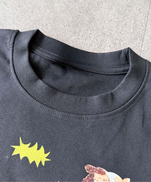 pyornim（ピョルニム）の「ドッグ イラストプリント  Tシャツ（Tシャツ/カットソー・レディース・ブラック/ホワイト・F）」の12枚目の写真
