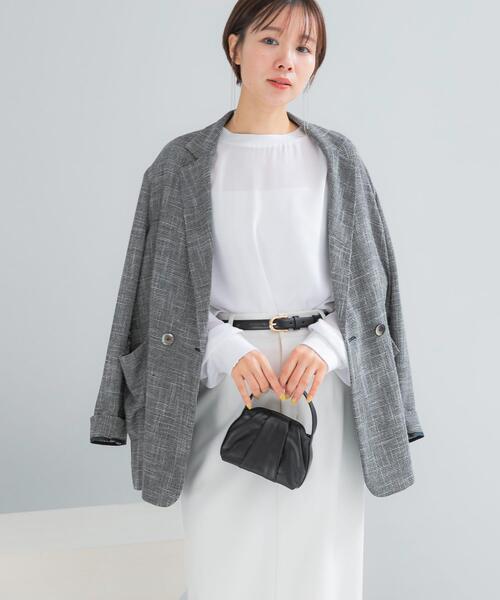 URBAN RESEARCH ROSSO WOMEN（アーバンリサーチ　ロッソ）の「リブドッキングセミシアープルオーバー（Tシャツ/カットソー・レディース・ブラック/ホワイト・FREE）」の7枚目の写真