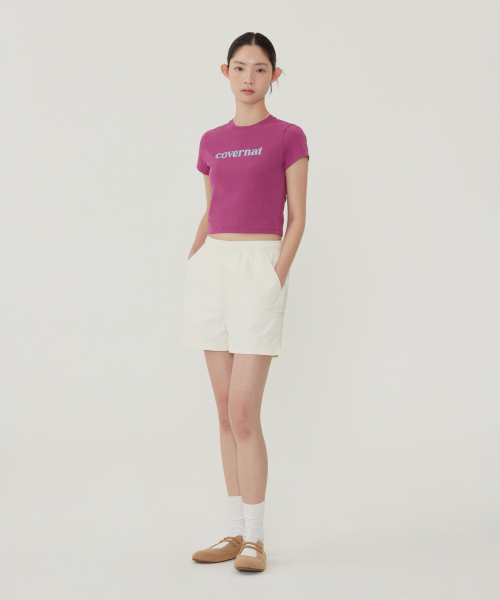 COVERNAT（カバーナット）の「ウィメンズナイロンバンディングショーツアイボリー（その他パンツ・レディース・その他・WS/WM）」の3枚目の写真