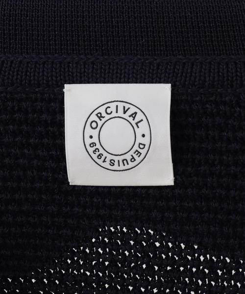 ORCIVAL（オーシバル）の「ORCIVAL/オーシバル ニットカーディガン OR-D0141（カーディガン/ボレロ・レディース・ネイビー/アイボリー・FREE）」の8枚目の写真