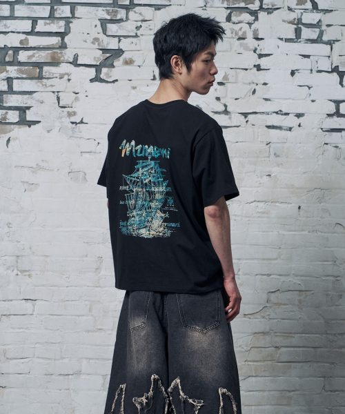 PEID(ペイド)の「PDボヤジ 半袖Tシャツ ブラック(Tシャツ/カットソー・レディース・ブラック・2/3/4/5/6/1)」の2枚目の写真