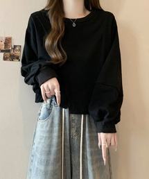 ショート丈スウェットシャツ