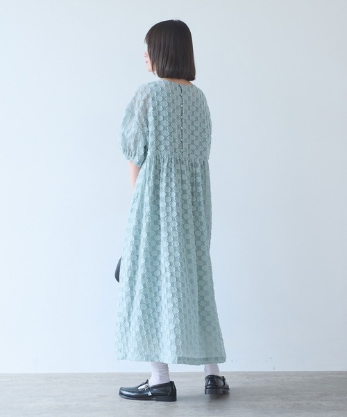 bulle de savon（ビュルデサボン）の「ドロップジャカード ワンピース（ワンピース・レディース・セージグリーン・FREE）」の11枚目の写真