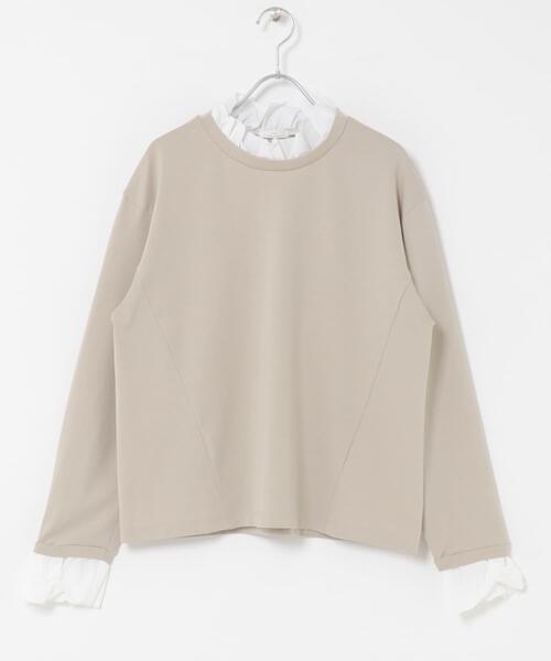 ITEMS URBANRESEARCH（アイテムズ アーバンリサーチ）の「ピコフリルプルオーバー（Tシャツ/カットソー・レディース・ネイビー/ライトベージュ・FREE）」の5枚目の写真