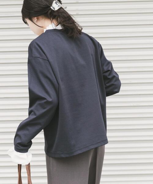 ITEMS URBANRESEARCH（アイテムズ アーバンリサーチ）の「ピコフリルプルオーバー（Tシャツ/カットソー・レディース・ネイビー/ライトベージュ・FREE）」の15枚目の写真