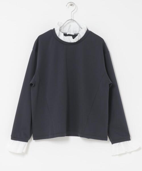 ITEMS URBANRESEARCH（アイテムズ アーバンリサーチ）の「ピコフリルプルオーバー（Tシャツ/カットソー・レディース・ネイビー/ライトベージュ・FREE）」の12枚目の写真
