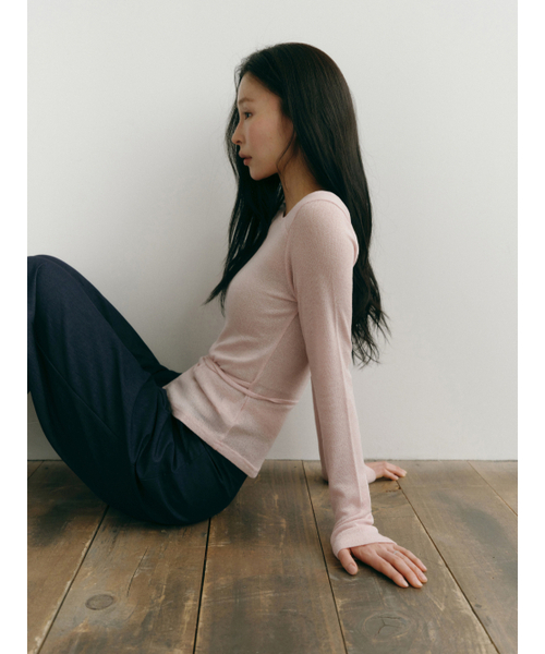 Yuje(ユジェ)の「LOE NECK TOP (Pink, 2size)(Tシャツ/カットソー・レディース・その他・SMALL/MEDIUM)」の5枚目の写真
