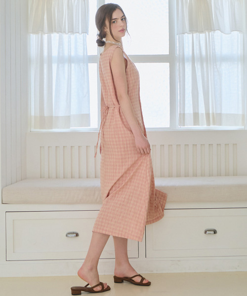 SLOWLOLLI（スローローリ）の「Pintuck bloom dress - Peach pink（ワンピース・レディース・ピンク・FREE/2）」の5枚目の写真