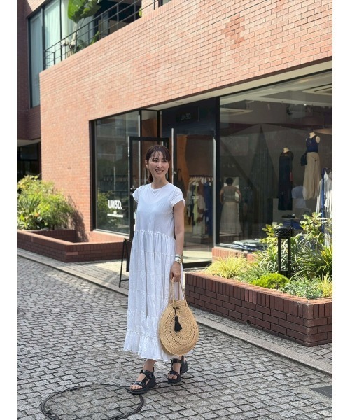 Day and Grade(デイアンドグレイド)の「【前田ゆかセレクト】フレアシルエット ティアードワンピース(ドレス・レディース・ホワイト・FREE)」の10枚目の写真