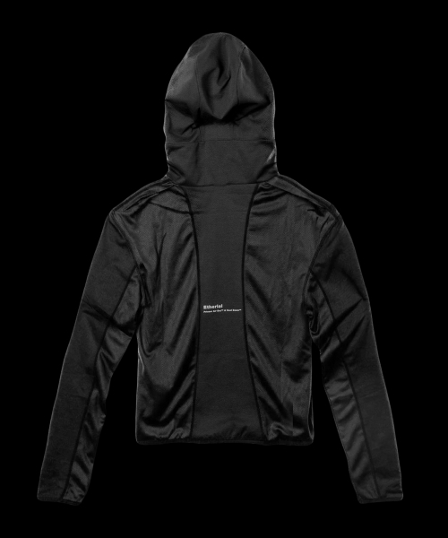 PRINOAR(プリノア)の「エテリアルフード - ブラック(パーカー・レディース・ブラック・LARGE/MEDIUM/SMALL)」の2枚目の写真