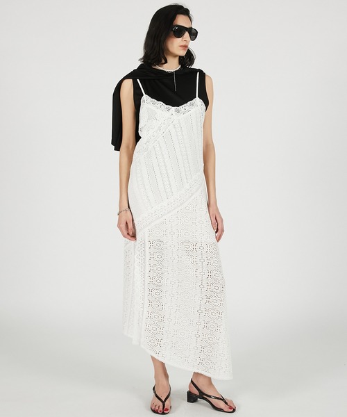 PRANK PROJECT(プランクプロジェクト)の「【2026Summer Pre-Order】レーストリミングドレス / Lace Trimming Dress(ワンピース・レディース・ホワイト/ブラック・FREE)」の1枚目の写真