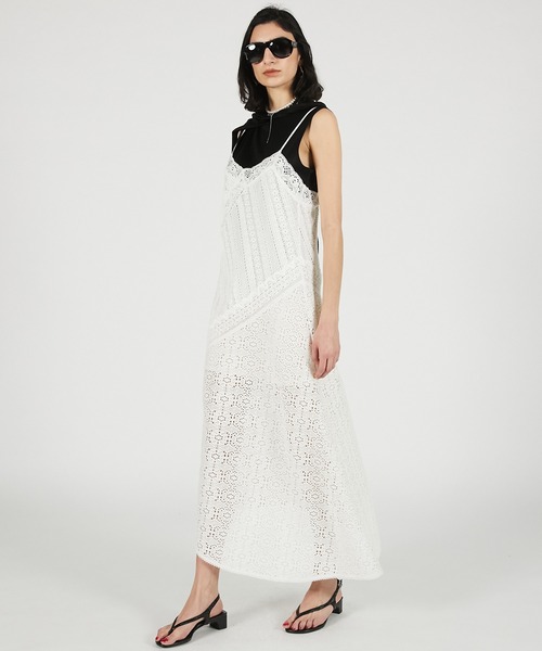PRANK PROJECT(プランクプロジェクト)の「【2026Summer Pre-Order】レーストリミングドレス / Lace Trimming Dress(ワンピース・レディース・ホワイト/ブラック・FREE)」の5枚目の写真