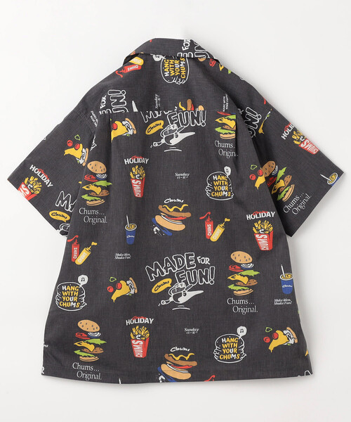 CHUMS(チャムス)の「限定展開 CHUMS/チャムス フードパターンショートスリーブシャツ / Food Pattern S/S Shirt(シャツ/ブラウス・メンズ・ホワイト/ブラック・X-LARGE/LARGE/MEDIUM/SMALL)」の3枚目の写真