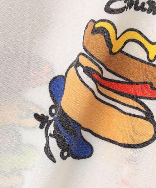 CHUMS(チャムス)の「限定展開 CHUMS/チャムス フードパターンショートスリーブシャツ / Food Pattern S/S Shirt(シャツ/ブラウス・メンズ・ホワイト/ブラック・X-LARGE/LARGE/MEDIUM/SMALL)」の8枚目の写真