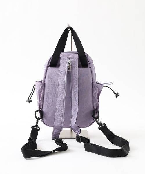 crossi(クロッシー)の「ドローストリング ナイロン ミニバックパック(バックパック/リュック・レディース・ブラック/カーキ/イエロー/パープル/ホワイト・FREE)」の13枚目の写真