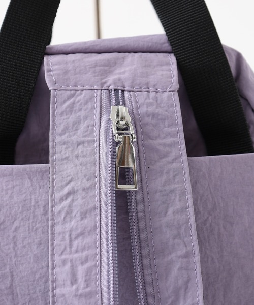 crossi(クロッシー)の「ドローストリング ナイロン ミニバックパック(バックパック/リュック・レディース・ブラック/カーキ/イエロー/パープル/ホワイト・FREE)」の12枚目の写真