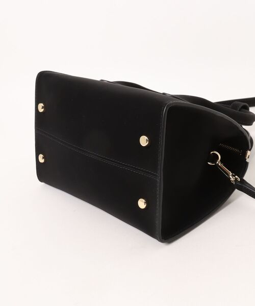 Rivel(リヴェル)の「【Maison de Z】スエード本革 2WAY ミニボストンバッグ ショルダーバッグ(ボストンバッグ・レディース・ブラック/ダークブラウン・FREE)」の5枚目の写真