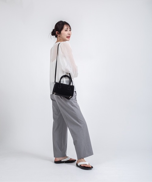 Rivel(リヴェル)の「【Maison de Z】スエード本革 2WAY ミニボストンバッグ ショルダーバッグ(ボストンバッグ・レディース・ブラック/ダークブラウン・FREE)」の22枚目の写真