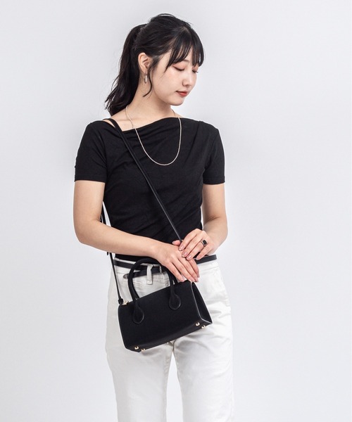 Rivel(リヴェル)の「【Maison de Z】スエード本革 2WAY ミニボストンバッグ ショルダーバッグ(ボストンバッグ・レディース・ブラック/ダークブラウン・FREE)」の18枚目の写真