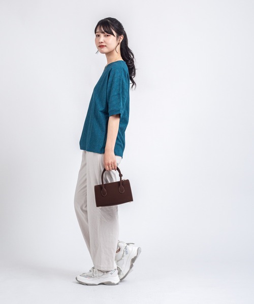 Rivel(リヴェル)の「【Maison de Z】スエード本革 2WAY ミニボストンバッグ ショルダーバッグ(ボストンバッグ・レディース・ブラック/ダークブラウン・FREE)」の10枚目の写真