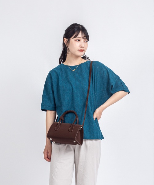 Rivel(リヴェル)の「【Maison de Z】スエード本革 2WAY ミニボストンバッグ ショルダーバッグ(ボストンバッグ・レディース・ブラック/ダークブラウン・FREE)」の13枚目の写真