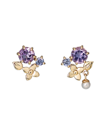 [ 誕生花ジュエリー] 6月アジサイピアス