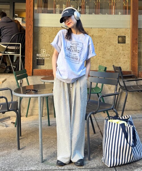 セール】【UNISEX】【プラスサイズあり】スクエア総刺繍ロゴTシャツ（T