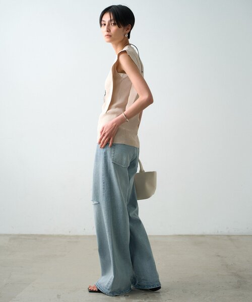 LOUNGEDRESS(ラウンジドレス)の「サイドフラップニット(ニット/セーター・レディース・ブラック/キャメル/ホワイト系その他・FREE)」の5枚目の写真
