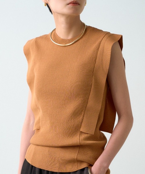 LOUNGEDRESS(ラウンジドレス)の「サイドフラップニット(ニット/セーター・レディース・ブラック/キャメル/ホワイト系その他・FREE)」の3枚目の写真
